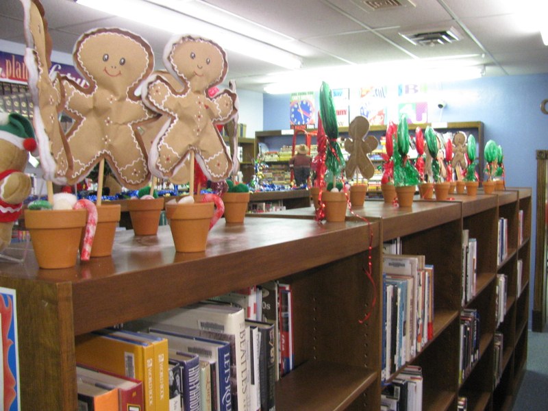 THE DECORATING OF THE LIBRARY