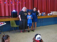 Mrs. Stacy & Mrs. Sharon posing with Thomas