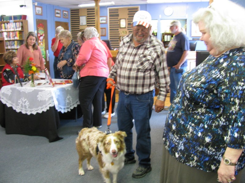 Everyone is welcomed at the library even service dogs.JPG